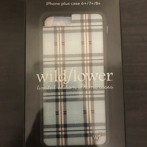 Wildflower Blue Plaid Case (iPhone 6 plus, 7 plus, & 8 plus)